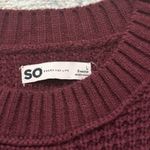 SO Burgundy Cable Crew Neck Long Sleeve Sweater Size L Photo 8
