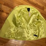 Forever 21 NWT Lime Neon Bright Chiffon Crepe Blazer Preppy Work Tomboy Summer Fall Colorful Summer Coastal Party Photo 5