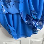 Apt. 9  Vibrant Blue Short Sleeve Floral Dress with Tie Waist, Size Large NWT Photo 7