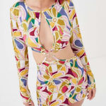 For Love & Lemons NWT Thora Long Sleeve Cut Out Mini Dress Sz Small $278 Photo 0