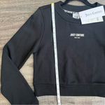 Juicy Couture New Cropped Sweatshirt Size Medium Women’s Black Photo 3