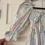 Selkie Shabby Chic Dress Sweetcorn Floral Watercolor Mini Dress Revolve Size XS White Photo 5