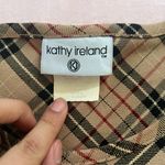 Kathy Ireland  vintage Beige and Black Plaid Midi Dress Photo 1