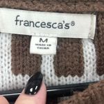 Francesca's  Marilyn Fairisle Pullover Brown Sweater size M Photo 5