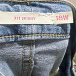 Levi's Women's 711 Skinny Jeans Plus Size 18W Blue High Rise Denim Photo 2