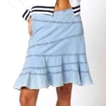 Urban Outfitters Millie Fluted Denim Mini Skirt Size S Photo 0