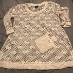 Multiples Crochet Lace Open Weave Cover Up With Pocket Photo 0