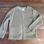 Joie  Minimal Snap Front Cozy Collarless Teddy Sherpa Sweater Jacket - Sz S 💛🎀 Photo 3