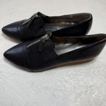 Tahari Dominique Black Leather Pointed Toe Wedge Flats Women's Size 7.5 M Photo 2