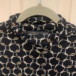 Adrienne Vittadini  Black Chain Link Long Sleeve Turtleneck Large Blouse.    2375 Photo 7