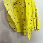 Free People  Tango At Night Electric Yellow‎ Floral Wrap Shorts Romper Size 4 Photo 3