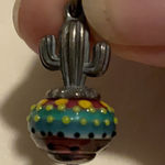 James Avery Retired  cactus art glass charm  Photo 0