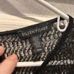 Eileen Fisher Eileen Fisher Sheer Hemp Herringbone Lace Crew Neck Dress Black Medium Slip Photo 3