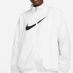 Nike White ESS Woven Jacket Full Zip Activewear Lightweight Womens Large NWT Photo 2