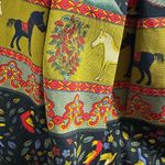 Vintage Suede Top Canvas Skirting Lined Sleeveless Zip Back Midi Dress Medium Black Photo 10