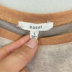 easel  Colorblock Relaxed Short‎ Sleeve Boho Crewneck Tee Size Large Photo 2