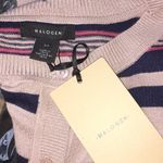 Halogen Nordstrom Stripe Crewneck Cardigan Sweater Photo 4