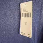 Maeve Anthropologie Ismene Navy Blue Metallic Cap Sleeve Drop Waist Midi Dress L Photo 7