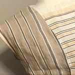 prAna  Mistico Striped Short Sleeve Blouse‎ Gray Peach Tan Cream Small W11190711 Photo 4