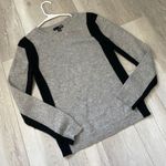 Aqua Cashmere Sweater crewneck long sleeve womens Gray Black (xsmall) winter Size XS Photo 0