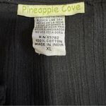 Pineapple Cove Black Tunic Summer Beach Relaxed Dress with Embroidered Sequin XL Photo 10