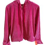 Colsie Women's Pink Ribbed Velvet Zip Photo 0