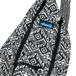 KAVU  Black & White Geometric Canvas Rope Sling Pack Bag Photo 1