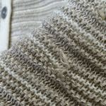 Anthropologie Linen Blend Striped Cardigan XS Gold Beige Metallic Puff Sleeves Photo 5