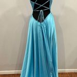 La Femme 30662 Strappy Back Cloud Blue Gown 8 Photo 4