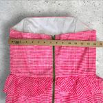 Lilly Pulitzer  Lowe Fiesta‎ Pink Pretty Gingham Strapless Peplum Dress Sz 4 Photo 6