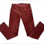 AG Adriano Goldschmied Women's 28 The Stevie Slim Straight Red Corduroy Photo 0