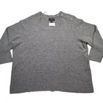 Lane Bryant Sweater Sparkle Rhinestone Holiday Party Gray Womens Plus Size 26/28 Photo 0