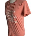 Sarcastic Answer Crewneck T Shirt S Rose Pink Stretch Graphic Short Sleeves Photo 2