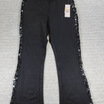 Nanette Lepore  Sequin Tuxedo Pants Women Small Black Pull On Dressy NEW Photo 0