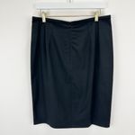 J.Crew NEW Pencil Knee Length Skirt Italian Bi Stretch Wool Blend Black US 10 Photo 5