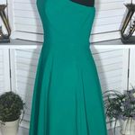 Black Halo NWOT Perth Dress Halter Full Swing Midi Fit-and-Flare Emerald Green 4 Photo 3