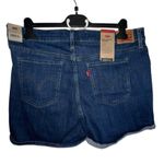 Levi's Women's Denim Shorts Mid Length Hyper Soft Dark Wash Plus Size 16/W33 New Photo 4