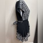 Dress Barn Wrap Top Womens M Smocked Waist Boho Festival 90's Indie Art-to-Wear Photo 3