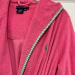 Ralph Lauren Terry Cloth Bathrobe Hot Pink Green Gingham Womens Size XS Small Photo 5