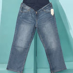 Time and Tru Maternity Straight Leg Jeans Blue Comfort Band Size XL 16 Photo 0