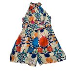 Plenty by Tracy Reese High Neck Sleeveless Floral Ruffle Trim Romper Size XS Yellow Photo 2