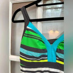 ZeroXposur  Swimwear Tankini Swim Top Dress Padded Cups Stripes Size Small S Photo 3