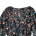 Abercrombie & Fitch  Floral Romper Long Sleeve High Low Hem Black Size M Photo 1