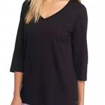 Hue  Sleep Well Temp Tech T-shirt Large Womens Black V-neck Photo 0