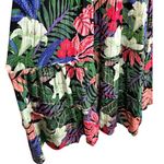 Angie  Tropical Print Tiered Maxi Dress Crossed Back Boho Sleeveless size M Flowy Photo 5