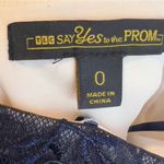 TLL Say Yes To the Prom Dress Size 0 Navy Blue Tulle Beaded Formal Evening Dress Photo 13