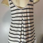 See You Monday Women's Black/White Striped Tank Top Size Medium Photo 1