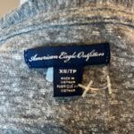 American Eagle Heather Gray Cotton Jacket Sweater Lightweight Cinch Waist Womens XS Photo 9