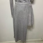 ZARA  2pcs one shoulder ruffle top with asymmetric skirt metallic thread size M Photo 3