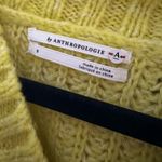 Anthropologie  V-Neck Knit Cropped Long Sleeve Sweater Yellow Size Small Photo 1